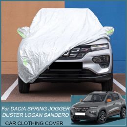 Car Cover Rain Frost Snow Dust Waterproof For Dacia Duster HM Jogger Logan LJ1 Sandero DJF Spring BW Auto Anti-UV Cover Accessor