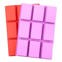 Baking Moulds 9 Hole Rectangular Silicone Cake Mould Handmade Soap Mold DIY Chocolate Kitchen Tools