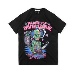 Ins USA Hip Hop Star Tuff Crowd White Zombie Tee Skateboard Collaborate t shirt Mens Women Short Sleeve Street Casual Tshirt219d