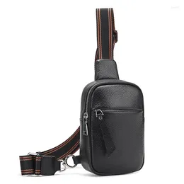 Waist Bags Genuine Leather Casual Crossbody Chest Bag For Women Simple Solid Color Female Adjustable Strap Fanny Pack Sac