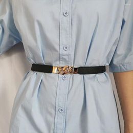Belts Fashion Skinny PU Leather Adjustable Elastic Buckle Waistband Waist Strap Dress Women Belt