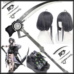Theme Costume Game Arknights La Pluma Cosplay Accessories Weapons Sickle Anime La Pluma Anime Cos Play Wooden Shoes Boots Stage For Men WomenL231013