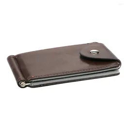 Wallets Men Wallet Purse Short Design Fashion Buckle PU Leather Durable For Money Card Coin