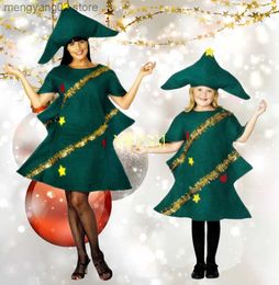 Theme Costume Women's Short Sleeve Cosplay Adult Novelty Dress Elf Come Party With Hat Fancy Kids Perfomance Christmas Tree Outfit cosplay T231013