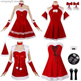 Theme Costume Deluxe Velvet Warm Christmas Party Mrs. Santa Claus Cosplay Come New Year Xmas Stage Show Fancy Dress T231013