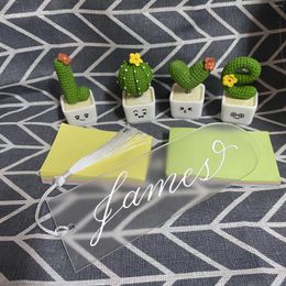 Party Favor Blank Arched Acrylic Name Tag With Tassel Bookmark Place Card Wedding Sign Reserve Seating Gift Luggage