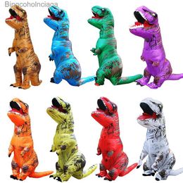Theme Costume Hot Iatable Dinosaur Comes Suit Dress T-Rex Anime Party Cosplay Carnival Halloween Come For Man Woman Adult KidsL231013