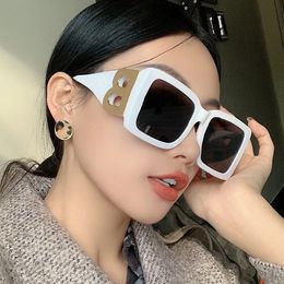 Women's B Sunglasses With Big Square Frame Oversized Retro Eyewear 6Colors For Girl UV400 For Party Summer