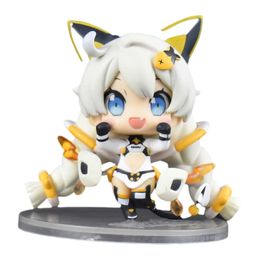 Mascot Costumes 8cm Honkai Impact 3rd Anime Figure Kiana Kaslana Action Figure Q Kawaii Cat Figurine Desktop Ornaments Pvc Collection Model Toys