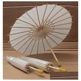 Umbrellas 2021 Bridal Wedding Parasols White Paper Chinese Mini Craft Umbrella 4 Diameter20 30 40 60Cm Drop Delivery Home Garden Hou Dhltb