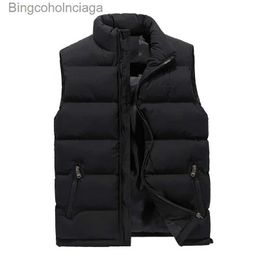 Men's Vests #3607 Black Blue Green Autumn Winter Vest Coat Men Warm Slim Plus Size Vest Jacket Men Stand Collar Sleeveless Coat BodywarmerL231014