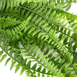 Decorative Flowers 1pc Plastic Simulation Fern Grass Green Plants Artificial Persian Leaves Flower Wall For Home School PartyDecorations