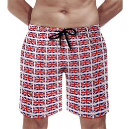 Men's Shorts British Flag Gym Summer Flags Print Running Beach Men Quick Dry Classic Printed Oversize Swimming Trunks