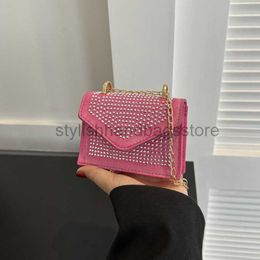 Shoulder Bags Full Diamond Fashion and Fashionable Handheld Bag for 2023 New Simple Shoulder Bag Cross Shoulder Rhinestone Women's Bagstylishhandbagsstore