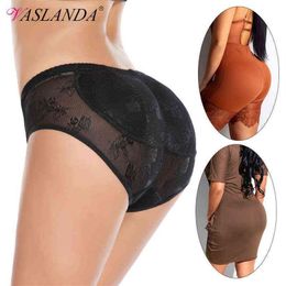 Women Shaper Butt Padded Panty Booty Lifter Hip Enhancer Shapewear Sexy Padding Briefs Fake Pads Underpants Push Up Underwear Y2202550
