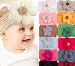 Hair Accessories Cute Flower Baby Headband Turban Soft Elastic Girls Hairband Born Band Headwear