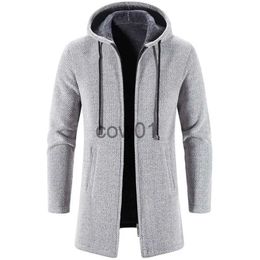 Men's Sweaters Men's Sweaters Coat Autumn Winter New Hot Warm Zipper Medium Long Cardigan Sweaters Man Casual Knitwear Sweatercoat mens clothes J231014