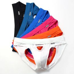 Underpants Men Underwear Men'S Hollowed Out Thong Briefs Sexy Male Penis Pouch Bikini Breathable Cueca Hombre Panties