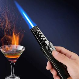 Lighters Metal Blue Flame Lighter Airbrush Kitchen Cooking Smoking Accessories Windproof Barbecue Jewellery Welding Cigar