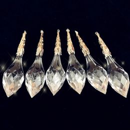 Christmas Decorations 6pc/lot 10cm Acrylic Icicle Wedding Decoration Hanging Drop Christmas ornament Accessories Transparent Diamond 231013