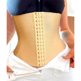 Waist Tummy Shaper Fajas Colombianas Girdles Trainer Shapewear High Compression BBL 16 Steel Bone Body Shapers Abdomen Belt Flat Belly Corset 231013