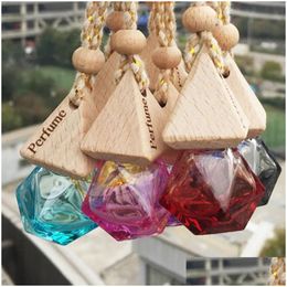 Essential Oils Diffusers Car Per Bottle Pendant Oil Diffuser 9 Colors Bag Clothes Ornaments Air Freshener Pendants Empty Glass Bottl Dhqdg