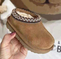 Toddler Tasman II Slippers Tazz Baby Shoes Kids Chestnut Fur Slides Sheepskin Shearling Classic Ultra Mini Boot Winter Mules Slip-on Wool Little Big615