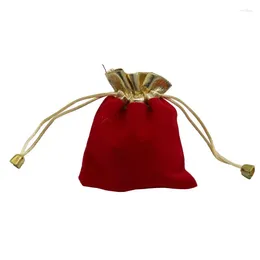 Jewellery Pouches 10pcs Drawstring Bags 7 10cm Velvet Necklace Bracelet Rings Packing Christmas Gift Bussiness Order Wrapping