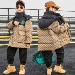 Down Coat Boys Winter Down Jacket Coats 2023 New Winter Kids Clothes Designer Warm Children Jacket Fashion Tops Outwear With Hoodie J231013