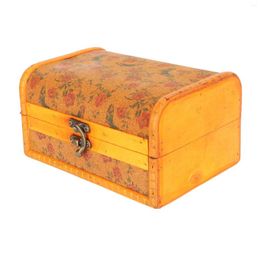 Jewellery Pouches Wooden Box Vintage Treasure Storage For Earrings Rings Necklaces Bracelets