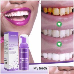 Teeth Whitening V34 Mousse Colour Corrector Removes And Fresh Breath Cleans The Stain Stains Tooth Oral Tootaste Drop Delivery Health Dhgjc