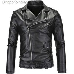 Men's Vests 2023 Spring Autumn Plush New Leisure Fashion Men Leather Coat Slimming Coat Motorcycle Men WearL231014