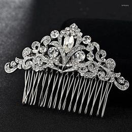 Hair Clips 12pcs/lot Wholesale Crown Bridal Jewellery Combs Accessories Hairpins Tiara Rhinestone Head For Gifts