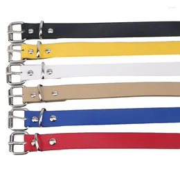 Belts 2023 Children PU Leather Candy Adjustable Stretch Belt Child Waistband Classic Color Leisure Waist Strap