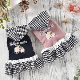 Dog Apparel Princess Winter Clothing For Dogs Of Small Breeds Plaid Wedding Dresses Clothes Pet And Cats Animals Chihuahua Yorkshire