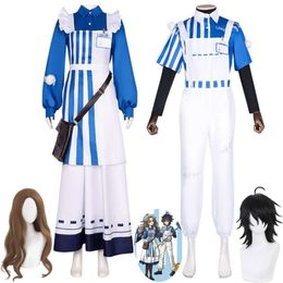 Cosplay Game Identity Emil Patient Psychologist Ada Mesmer Cosplay Costume Wig Anime Doujin Blue Uniform Halloween Carnival Party Suit