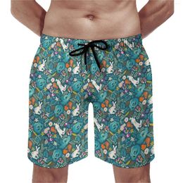 Men's Shorts Easter Day Board Summer And Floral Sports Fitness Short Pants Male Comfortable Casual Plus Size Swim Trunks