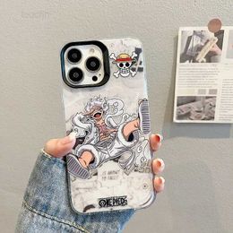 Cell Phone Cases ONE PIECE luffy gear 5 nika white hair Anime Phone Case For iPhone 15 14 13 12 11 Pro Max Case luxury cartoon shockproof Cover L230823