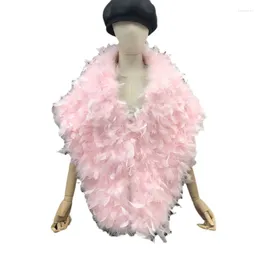 Scarves Elegant Real Ostrich Feathers Big Shawls Winter Wedding Wraps Cloak Warm Cape Outerwear Shrug