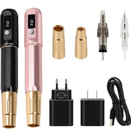 Tattoo Machine Wireless Rotate Kit PMU Pen Professional Multifunction Permanent Makeup Microblading Eyebrows Lips Supplies Tools 231013