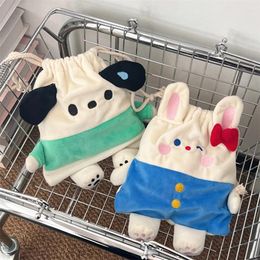 Shopping Bags Drawstring Bag Eco-Friendly Folding Tote Portable Kawaii Cartoon Girls Handbags Foldable Grocery Makeup Toys Storage