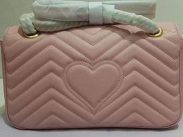 5A Cosmetic Evening Bags G443497 26cm Marmont Small Leather Shoulder Handbags Luxury Purse For Women With Dust Bag Box Fendave