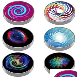 Decompression Toy Novelty Dazzling Glowing Galaxy Starry Sky Gyro Stainless Steel Toys Luminous Desktop Rotary Gift Drop Delivery Gif Dh2V5