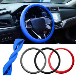 Steering Wheel Covers Car Universal Silicone Cover Elastic Glove Texture Soft Multi Color Auto Decoration