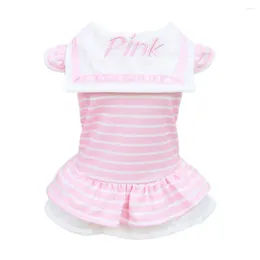 Dog Apparel Fancy Puppy Skirt Doll Collar Dress-up Breathable Contrast Colour Spring Summer Clothes