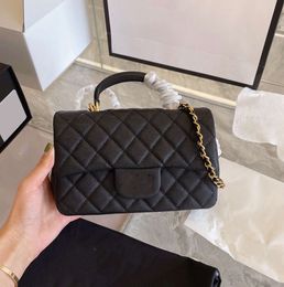 20C Rectangular Mini Classic Flap Designer Bags Caviar Genuine Leather Calfskin Quilted Matelasse Chain Top Handle Totes Crossbody Shoulder bag 5236ess