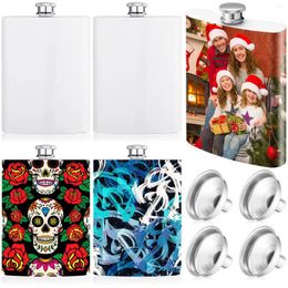 Keychains 1Pcs Sublimation Flasks With Metal Cap Leakproof Funnel Stainless Steel Wine Pot Christmas Wedding Party Outdoor Decor