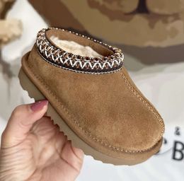 Toddler Tasman II Slippers Tazz Baby Shoes Kids Chestnut Fur Slides Sheepskin Shearling Classic Ultra Mini Boot Winter Mules Slip-on Wool Little Big571