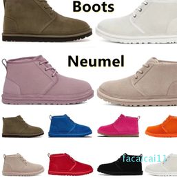 Designer Neumel Mini Snow Platform Boots Tazz Tasman Ankle Boot Shoes Short Fashion Chestnut Triple Black White Berry Winter Keep Warm Wool Real Leather Booties