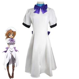 Higurashi Anime When They Cry Hou Ryugu Rena Reina Cosplay Costume White Dress Adult Outfit Hallowen Carnival Party Suit